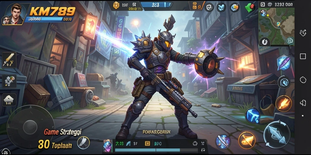 Gameplay KM789 menunjukkan aksi strategi yang mendebarkan.