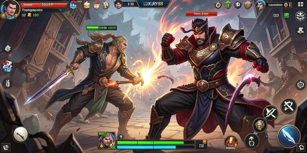 Screenshot dari gameplay seru di game Fighting LUXURY88.