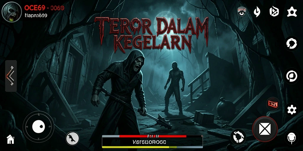 Tampak gameplay menegangkan OCE69 dalam suasana mencekam.