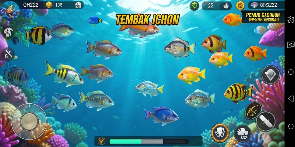 Screenshot utama menampilkan gameplay mendebarkan Tembak Ikan.