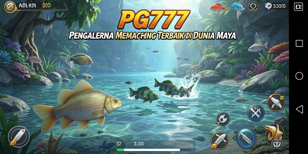Screenshot PG777 menampilkan aksi memancing yang seru dan grafis yang memikat.