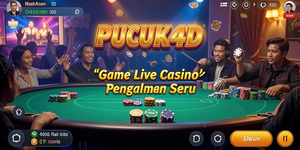Tampilan antarmuka PUCUK4D yang memukau dalam permainan Live Casino.