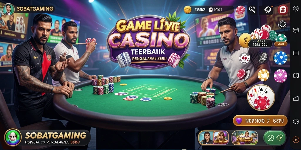 Tampilan gameplay Live Casino yang mendebarkan dengan dealer langsung.