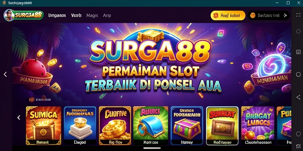 Tampilan gameplay seru dengan grafis menarik di SURGA88.
