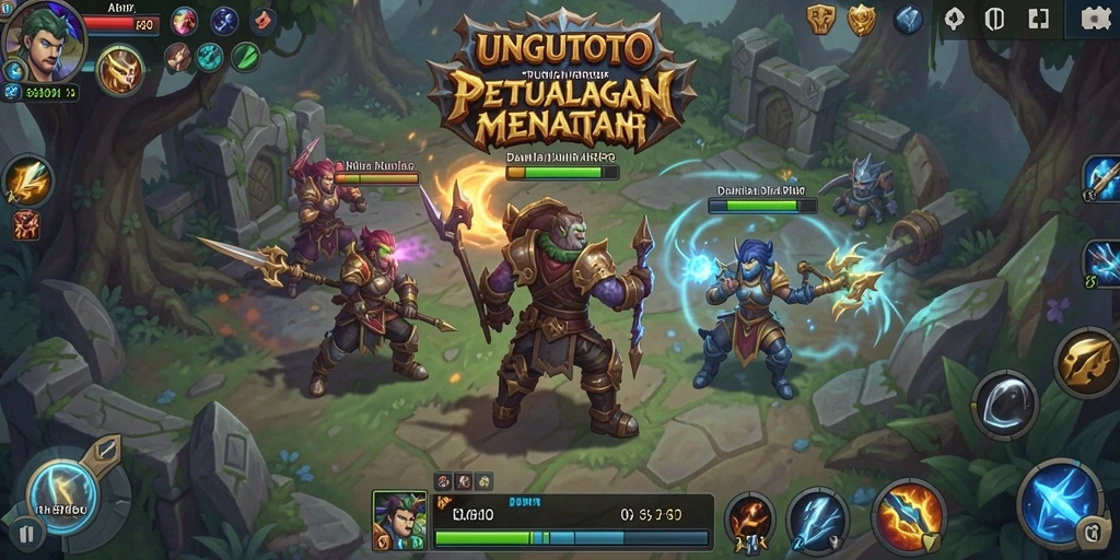 Tangkapan layar gameplay UNGUTOTO menampilkan aksi pertarungan yang mendebarkan.