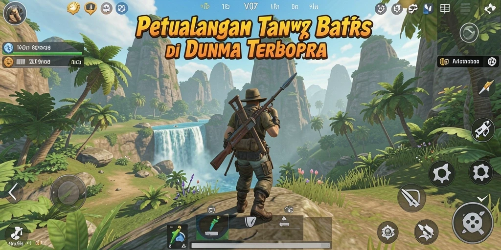 Tangkapan layar gameplay V07 menampilkan petualangan epik di dunia terbuka.