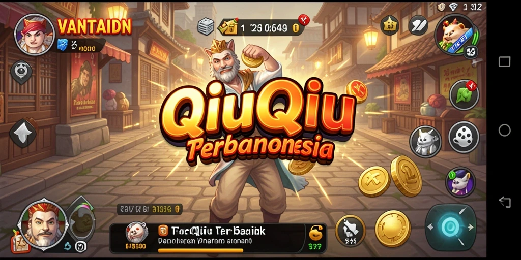Screenshot utama VANTAIDN menunjukkan antarmuka permainan QiuQiu yang menarik.